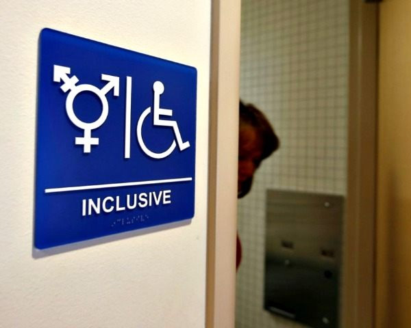 Satanic gender neutral bathroom